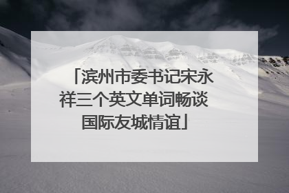 滨州市委书记宋永祥三个英文单词畅谈国际友城情谊