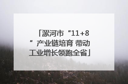 漯河市“11+8”产业链培育 带动工业增长领跑全省