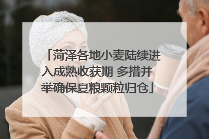 菏泽各地小麦陆续进入成熟收获期 多措并举确保夏粮颗粒归仓