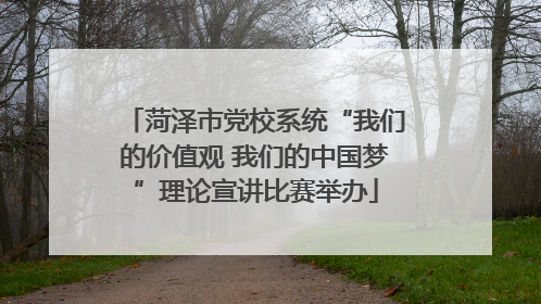 菏泽市党校系统“我们的价值观 我们的中国梦”理论宣讲比赛举办
