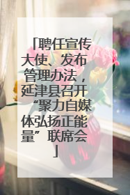 聘任宣传大使、发布管理办法，延津县召开“聚力自媒体弘扬正能量”联席会