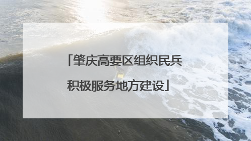 肇庆高要区组织民兵积极服务地方建设