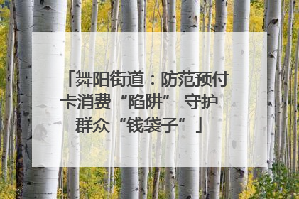 舞阳街道：防范预付卡消费“陷阱” 守护群众“钱袋子”