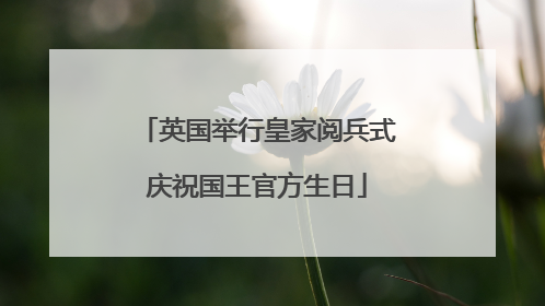 英国举行皇家阅兵式庆祝国王官方生日