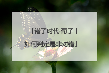 诸子时代·荀子丨如何判定是非对错