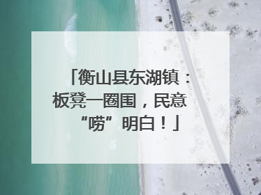 衡山县东湖镇：板凳一圈围，民意“唠”明白！