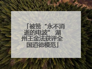 被赞“永不消逝的电波” 湖州王金法获评全国道德模范