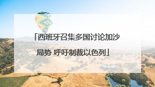 西班牙召集多国讨论加沙局势 呼吁制裁以色列