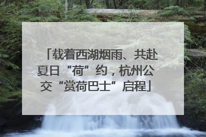 载着西湖烟雨、共赴夏日“荷”约，杭州公交“赏荷巴士”启程
