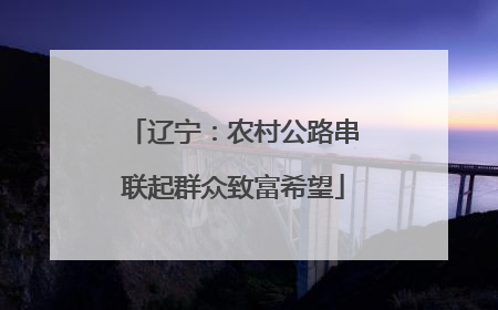 辽宁：农村公路串联起群众致富希望