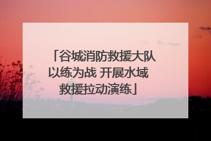 谷城消防救援大队以练为战 开展水域救援拉动演练