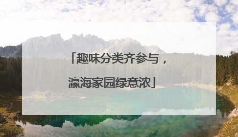 趣味分类齐参与，瀛海家园绿意浓