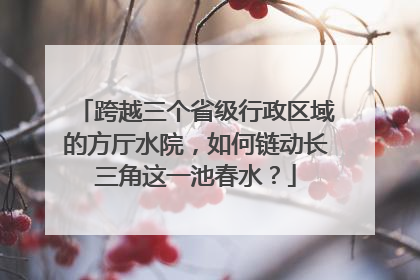 跨越三个省级行政区域的方厅水院，如何链动长三角这一池春水？