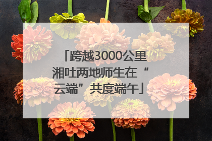 跨越3000公里 湘吐两地师生在“云端”共度端午