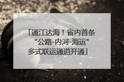 通江达海！省内首条“公路-内河-海运”多式联运通道开通