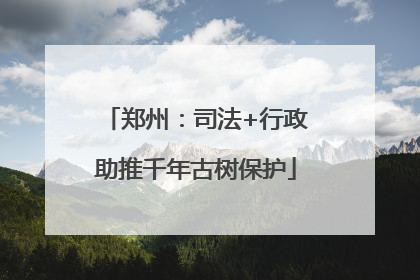 郑州：司法+行政助推千年古树保护