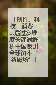 韧性、科技、消费……透过多维度关键词解析中国吸引全球资本“新磁场”