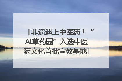 非遗遇上中医药！“AI草药园”入选中医药文化首批宣教基地