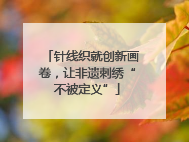 针线织就创新画卷，让非遗刺绣“不被定义”