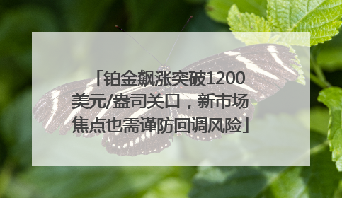 铂金飙涨突破1200美元/盎司关口，新市场焦点也需谨防回调风险