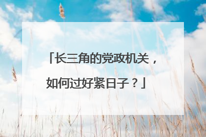 长三角的党政机关，如何过好紧日子？