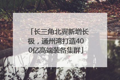 长三角北翼新增长极，通州湾打造400亿高端装备集群