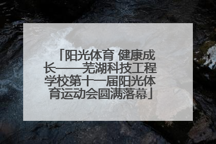 阳光体育 健康成长——芜湖科技工程学校第十一届阳光体育运动会圆满落幕