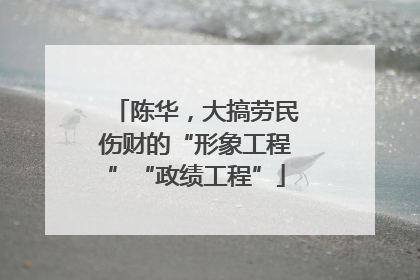 陈华，大搞劳民伤财的“形象工程”“政绩工程”