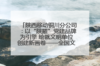 陕西移动铜川分公司：以“陕耀”党建品牌为引擎 绘就文明单位创建新画卷——全国文明单位创建纪实