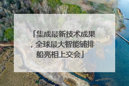 集成最新技术成果，全球最大智能铺排船亮相上交会