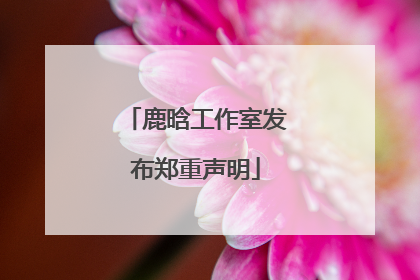 鹿晗工作室发布郑重声明