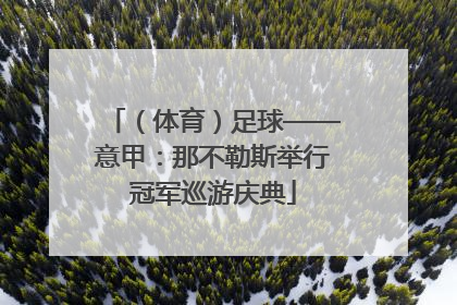 （体育）足球——意甲：那不勒斯举行冠军巡游庆典