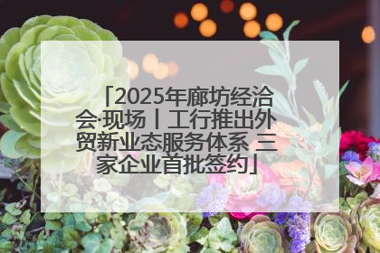 2025年廊坊经洽会·现场丨工行推出外贸新业态服务体系 三家企业首批签约