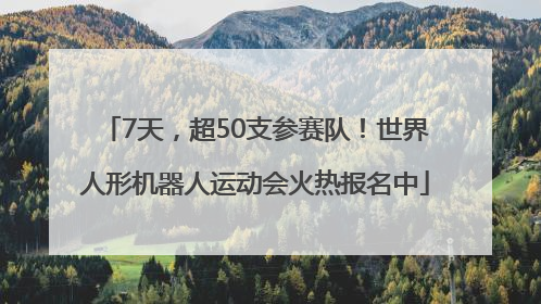 7天，超50支参赛队！世界人形机器人运动会火热报名中