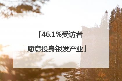 46.1%受访者愿意投身银发产业