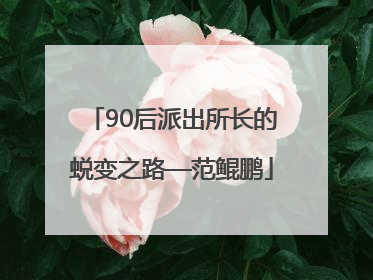 90后派出所长的蜕变之路—范鲲鹏